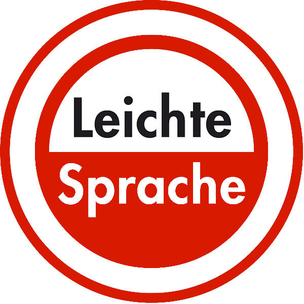 Logo mit einem Roten Kreis. Im inneren Kreis steht geschrieben Leichte Sparche